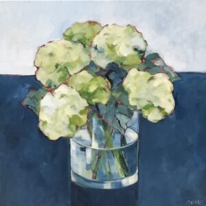 Beth Munro Hydrangea Study I 18 x 18 Acrylic on Canvas