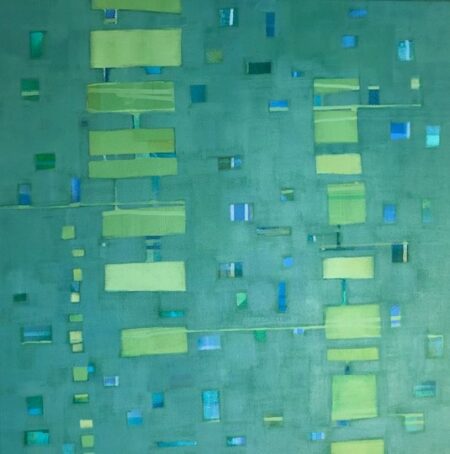 Beth Munro Puzzled Emerald Acrylic on Canvas