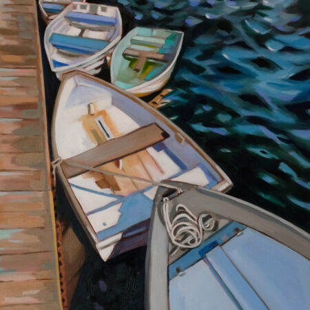 Paula Morgan_5_On The Dock Annisquam 24 x 36 Oil on Gallery Wraooed Canvas