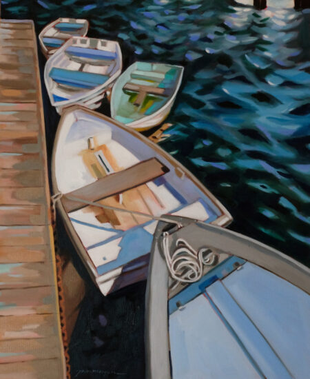 Paula Morgan_5_On The Dock Annisquam 24 x 36 Oil on Gallery Wraooed Canvas