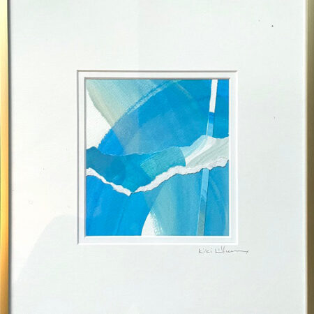 Scheidt Breakers 2_ Acrylic + Gouache on watercolor paper 14 x 11 framed
