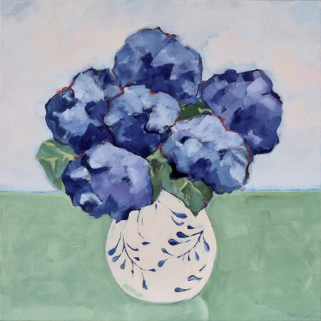 Munro Blue Hydrangea in Blue & White Porcelain Vase